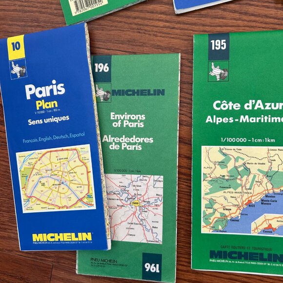 Lot of Vintage 90s MICHELIN Foldable Paper Street Maps Bus Route Paris France - Picture 9 of 14